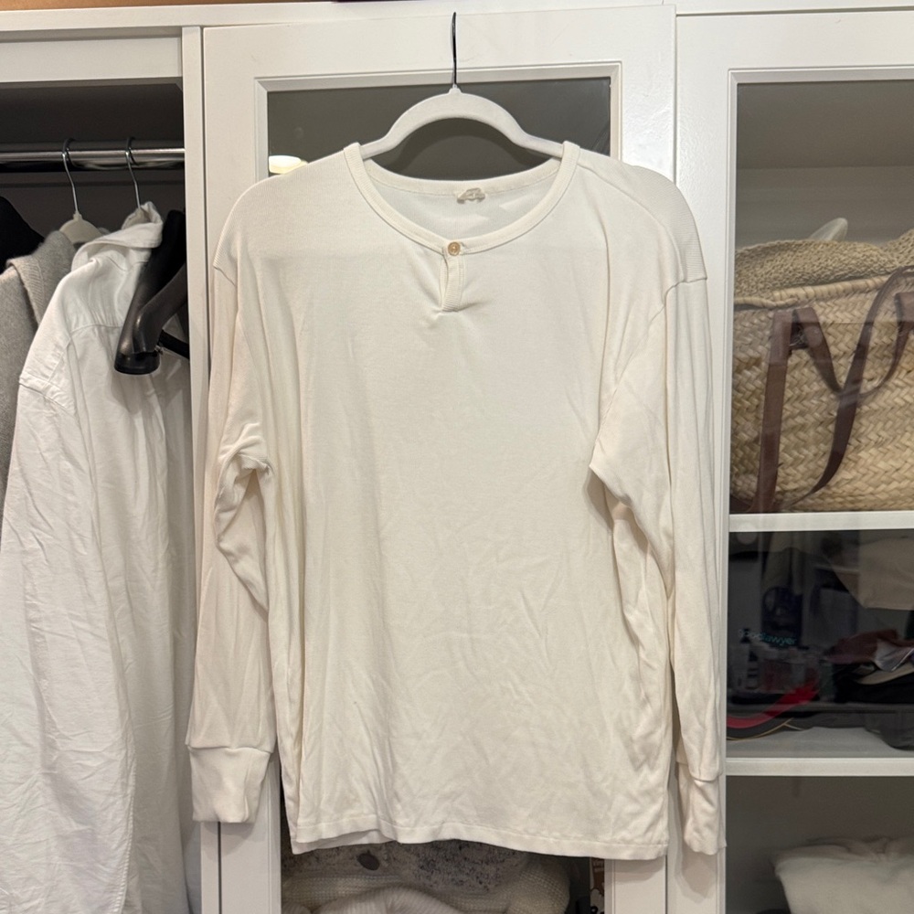 Wilfred Cream Long Sleeve Tee (Oversized)